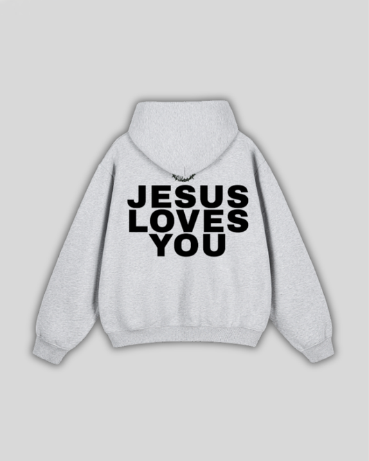 A Grey John 3:16 Matching set - cropped Hoodie