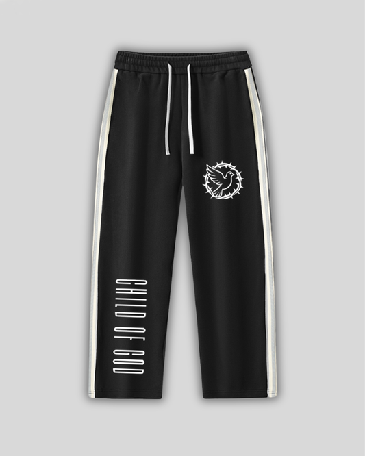 The Child of God - Stripped Uncuffed Sweatpants