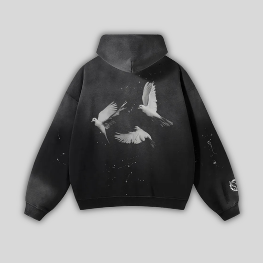 Disciple - Vintage Frayed Hoodie - logo sleeve