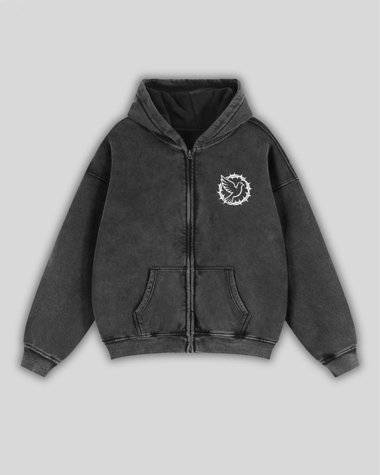 Jesus Loves You - Double-Zip Cropped Hoodie