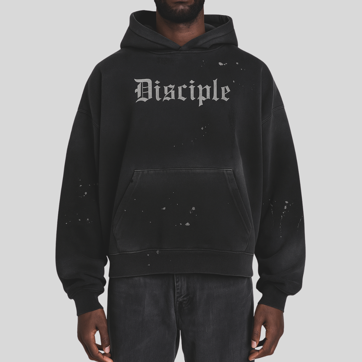 Disciple - Vintage Frayed Hoodie - logo sleeve