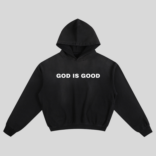 God Is Good - Sunfade Boxy Hoodie