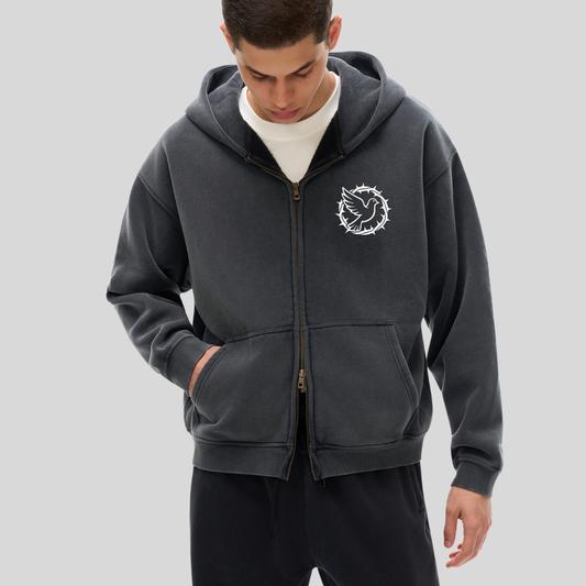 Jesus Loves You - Double-Zip Cropped Hoodie