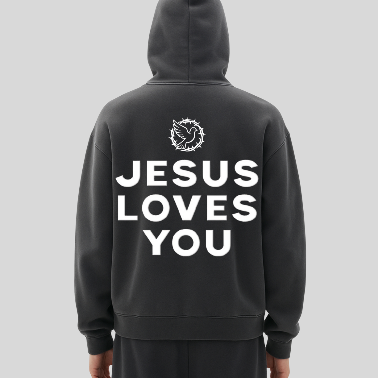 Jesus Loves You - Double-Zip Cropped Hoodie