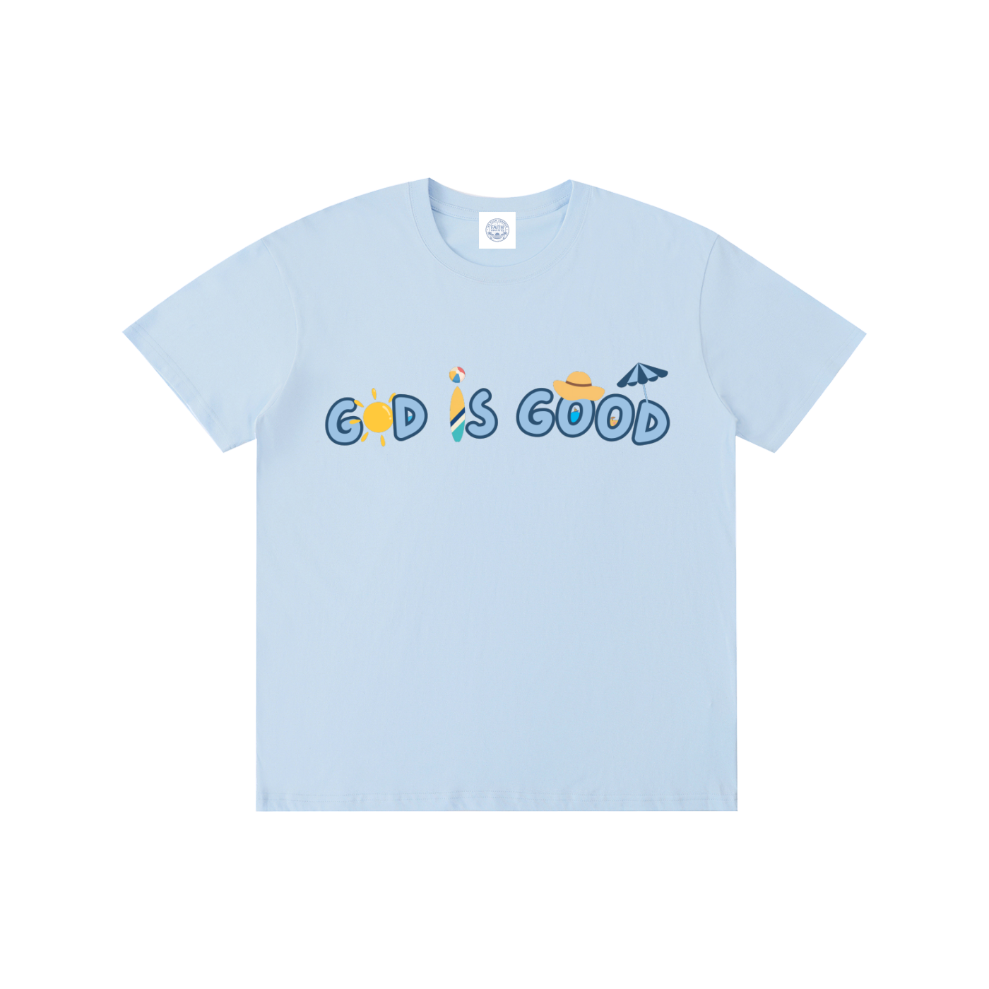 A Summer God is good - T-Shirt (Navy, White, Yellow)
