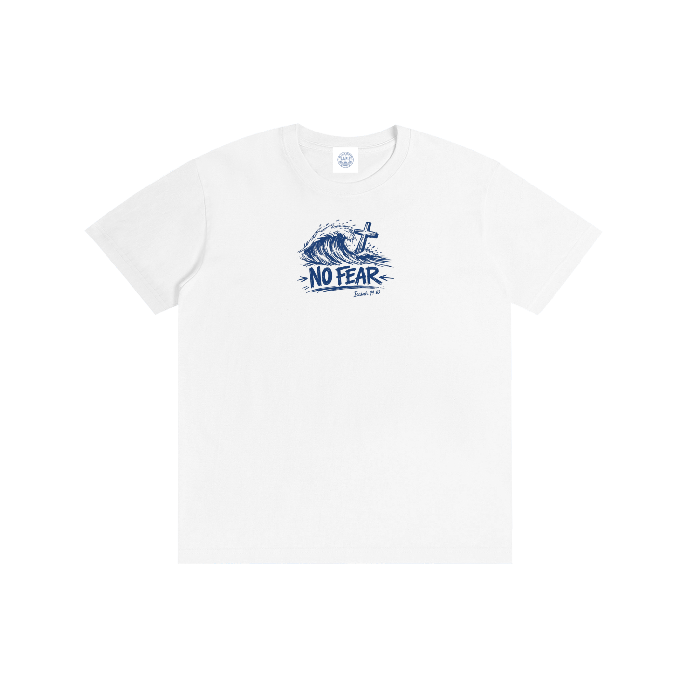 No Fear Summer Doodle - T-Shirt (White, Blue)