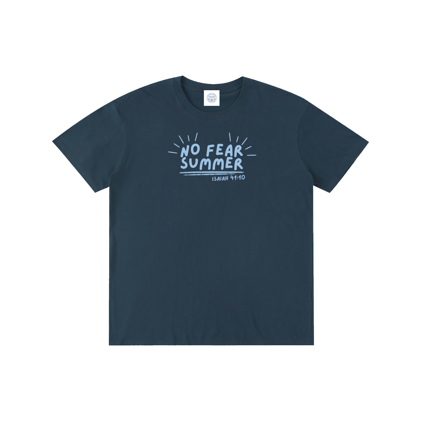 A No fear summer Jesus loves you - T-Shirt (Navy, Yellow, White)