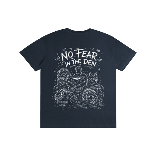 No fear Lions Den - T-Shirt (Navy)