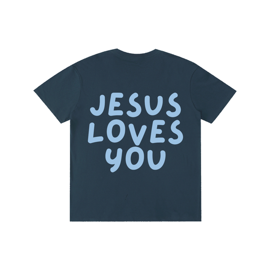 A No fear summer Jesus loves you - T-Shirt (Navy, Yellow, White)
